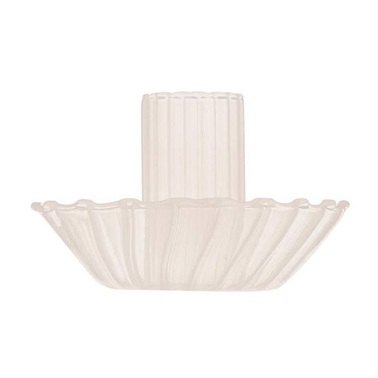 Glass Candle Holder - Cream