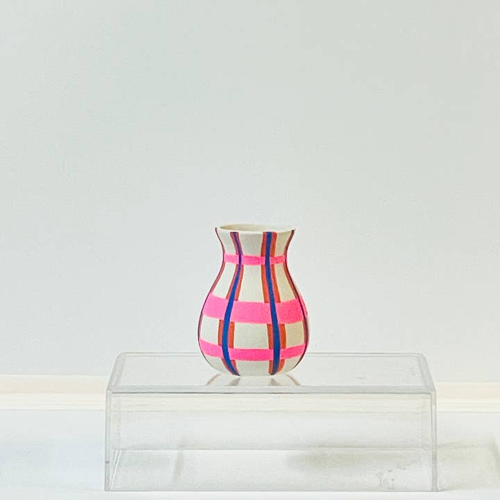 Bud Vase - Plaid