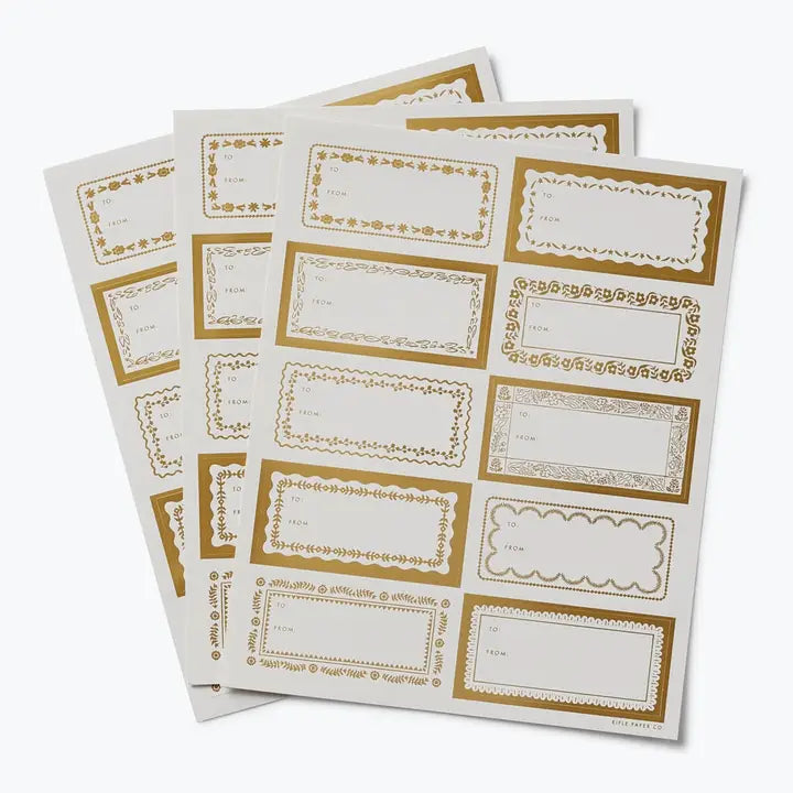 Rifle Paper Co Gift Stickers & Labels - Gold Floral
