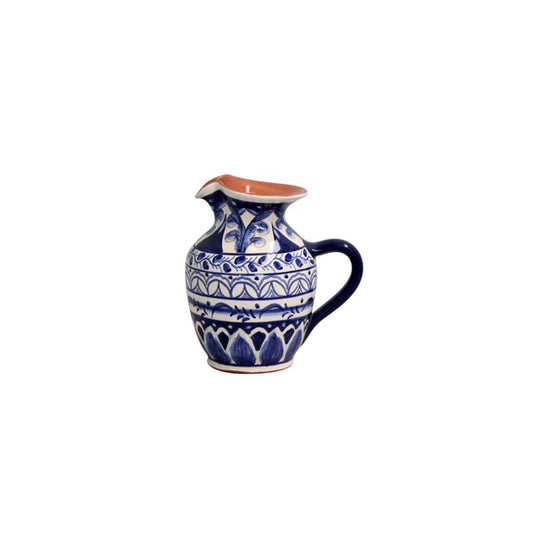 Alentejo Terracotta Pitcher - Blue White