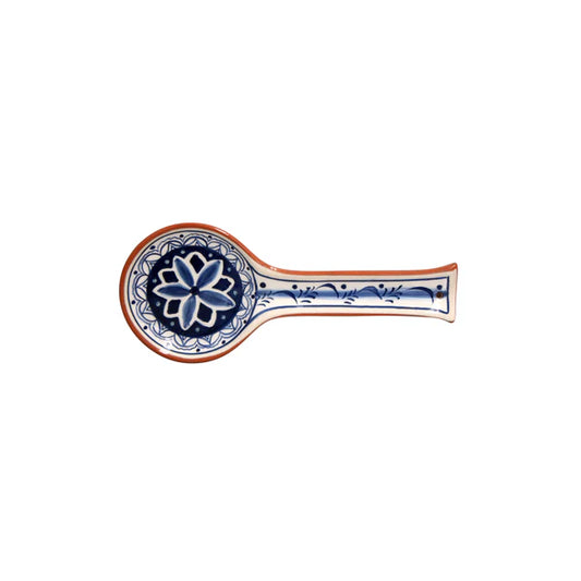 Alentejo Terracotta Spoon Rest - Blue White