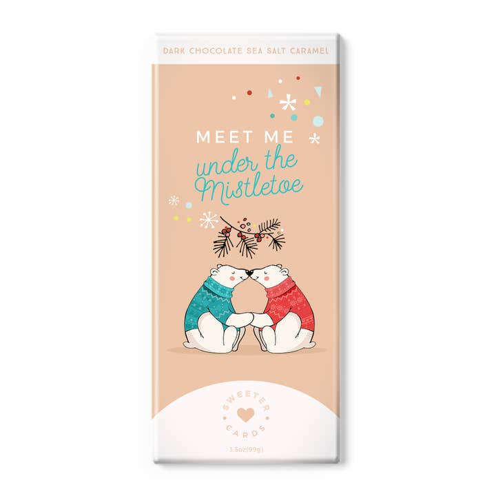 Chocolate-Filled Card - Mistletoe