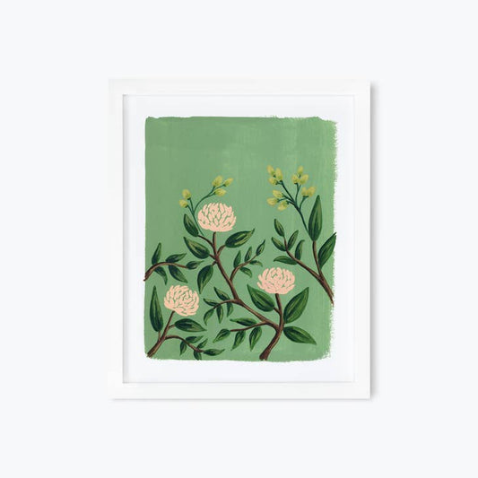 Rifle Paper Co 8x10 Art Print - Painted Peonies Emerald