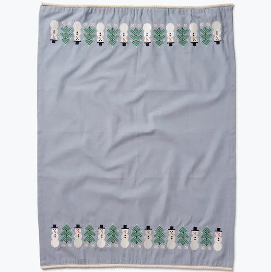 Rifle Paper Co Embroidered Tea Towel - Snowman