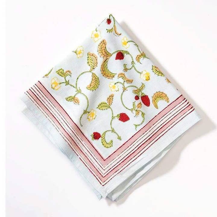 Napkin Set - Strawberry Blue