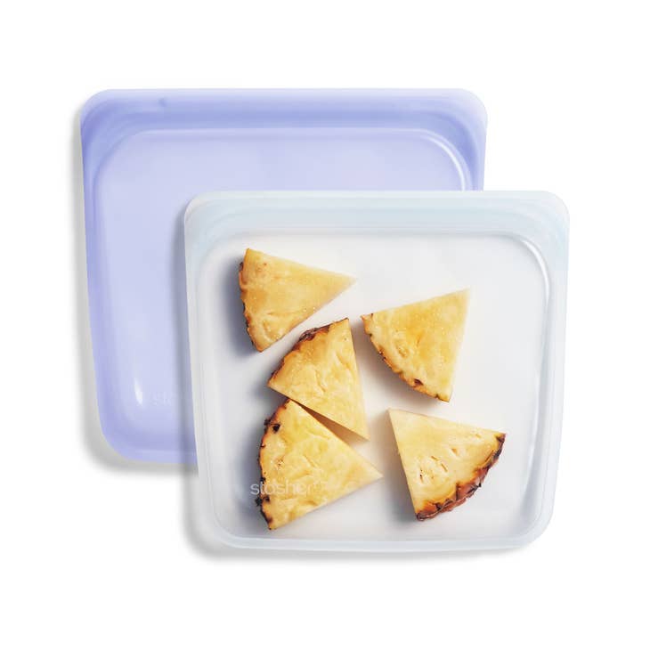Stasher Sandwich Bag 2 Pack - Clear and Lavender