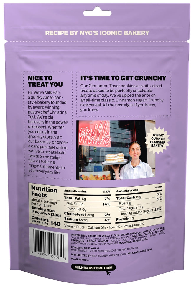 Milk Bar Super Crunchy Cookies - Cinnamon Toast