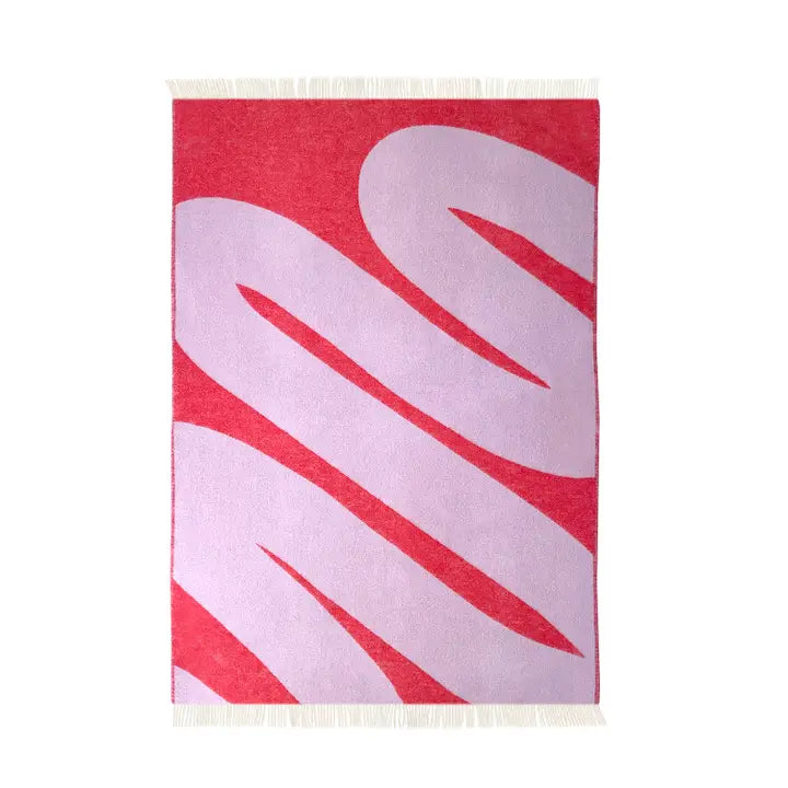 Swirl Blanket -  Lilac/Scarlet