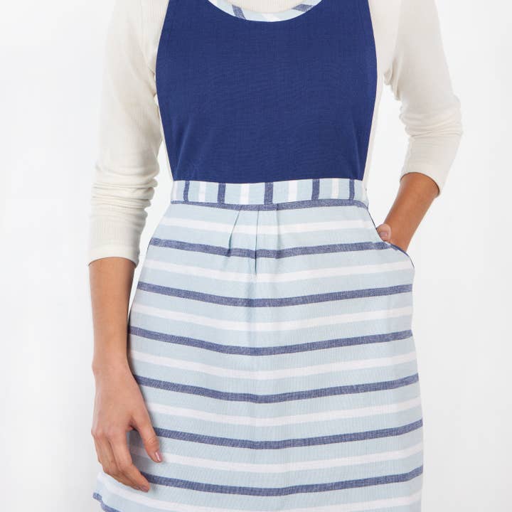 Petite Apron - Seaside Stripe