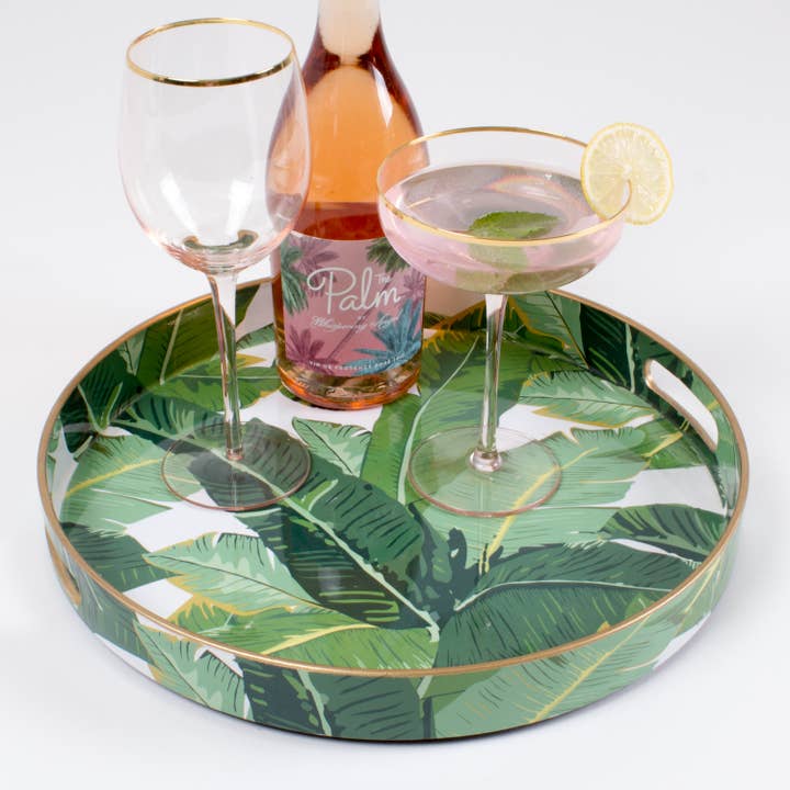 Banana Leaf Round Tray