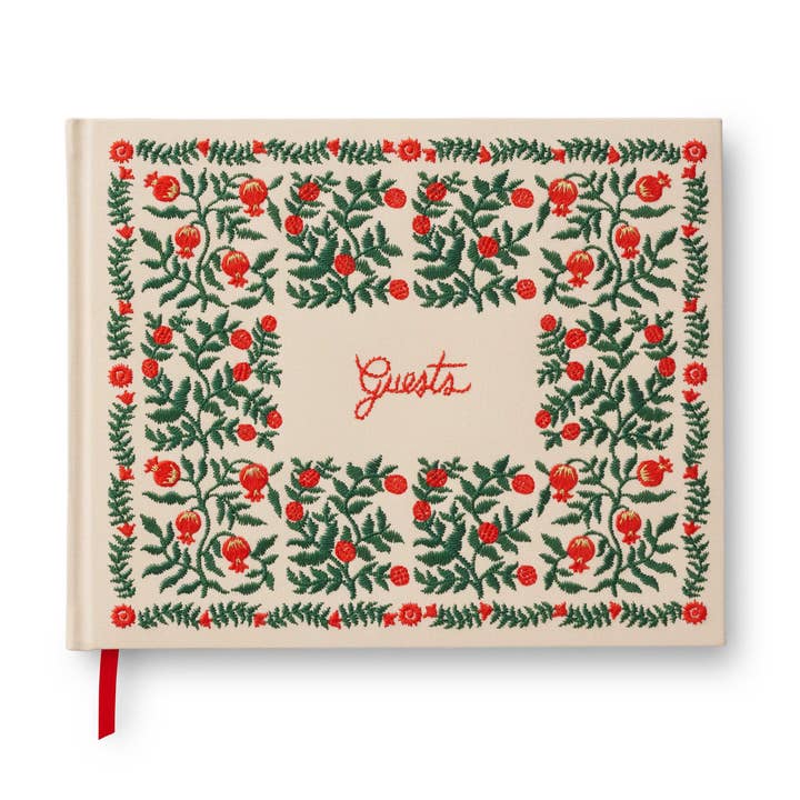 Rifle Paper Co Guest Book - Christmastide Pomegranate