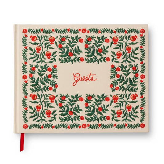 Rifle Paper Co Guest Book - Christmastide Pomegranate