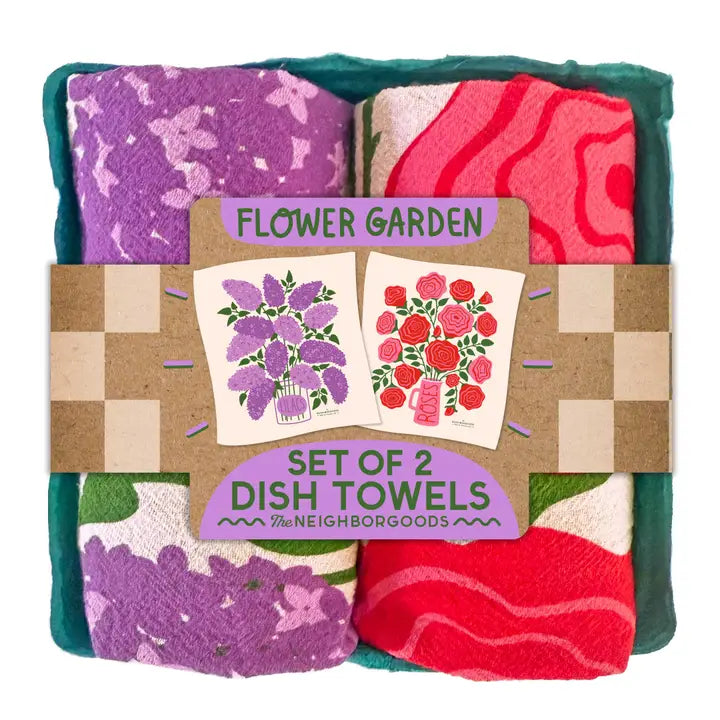 Flower Garden Tea Towel Set