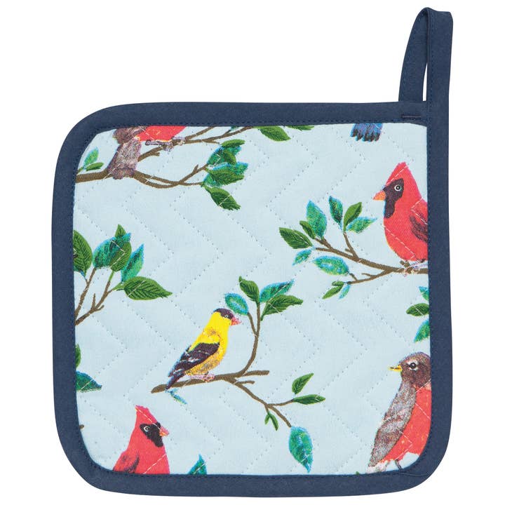 Pot Holder Oven Mitt Set - Birdsong