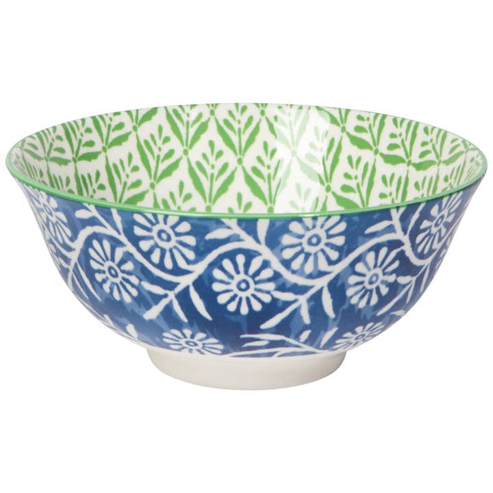 Stamped Bowl - Green Leaf