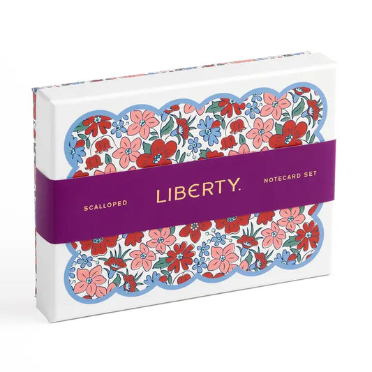 Liberty Scalloped Shaped Notecard Set