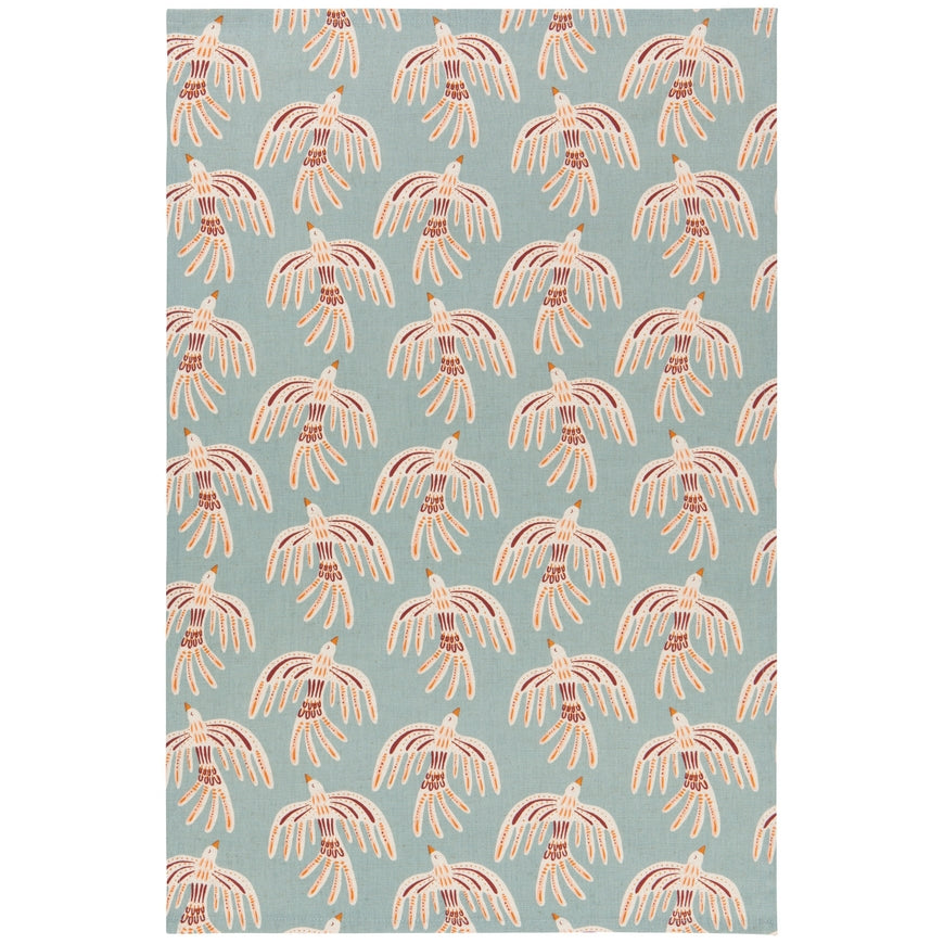 Plume Blue Tea Towel