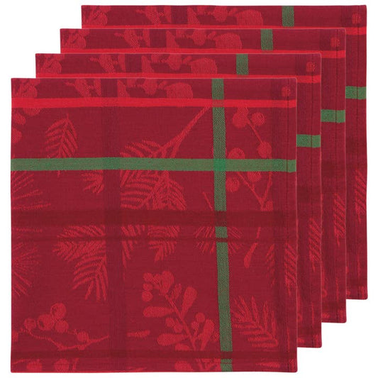 Napkin Set - Winterberry Jacquard