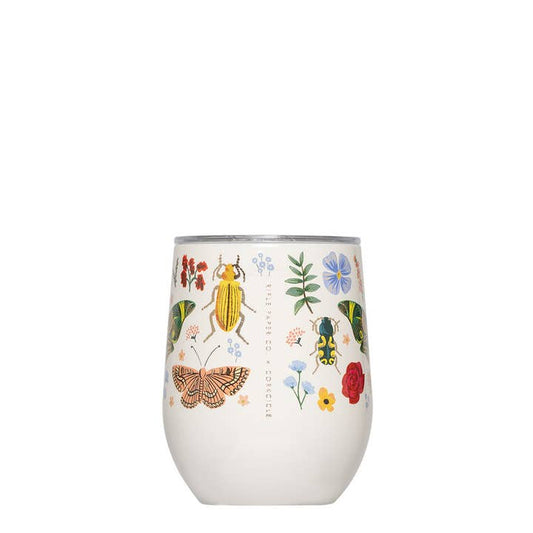 Rifle Paper Co x Corkcicle Stemless Tumbler - Curio Cream