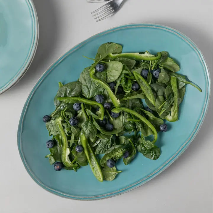 Fontana Large Oval Platter - Turquoise