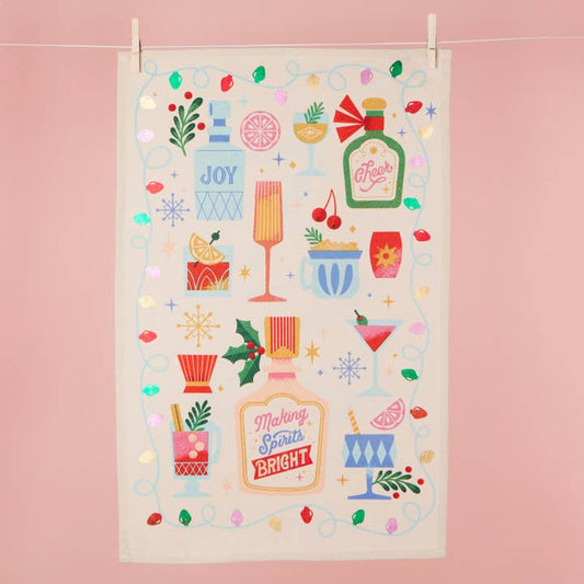 Spirits Bright Decorative Tea Towel