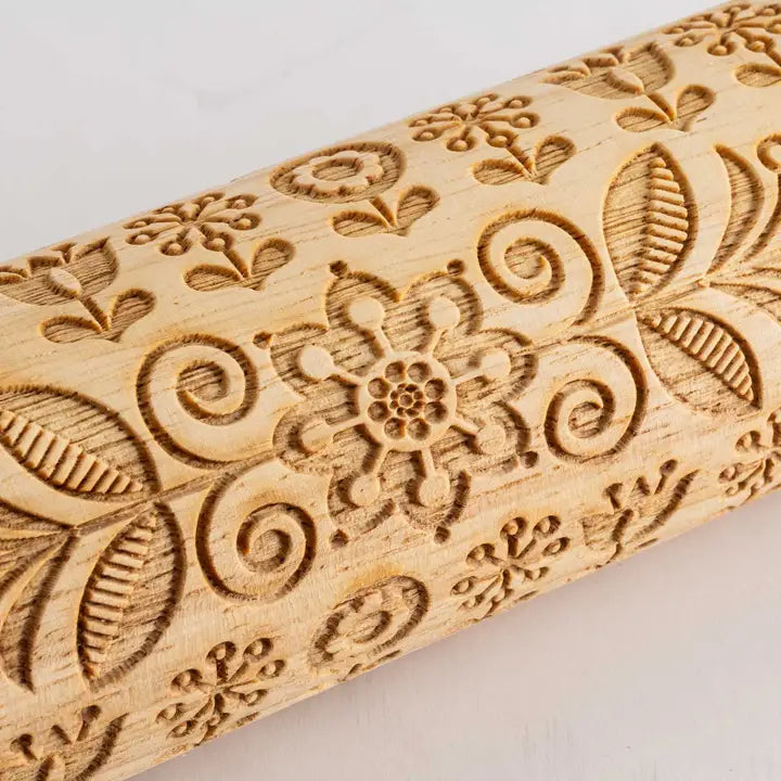 Embossed Rolling Pin - Floral