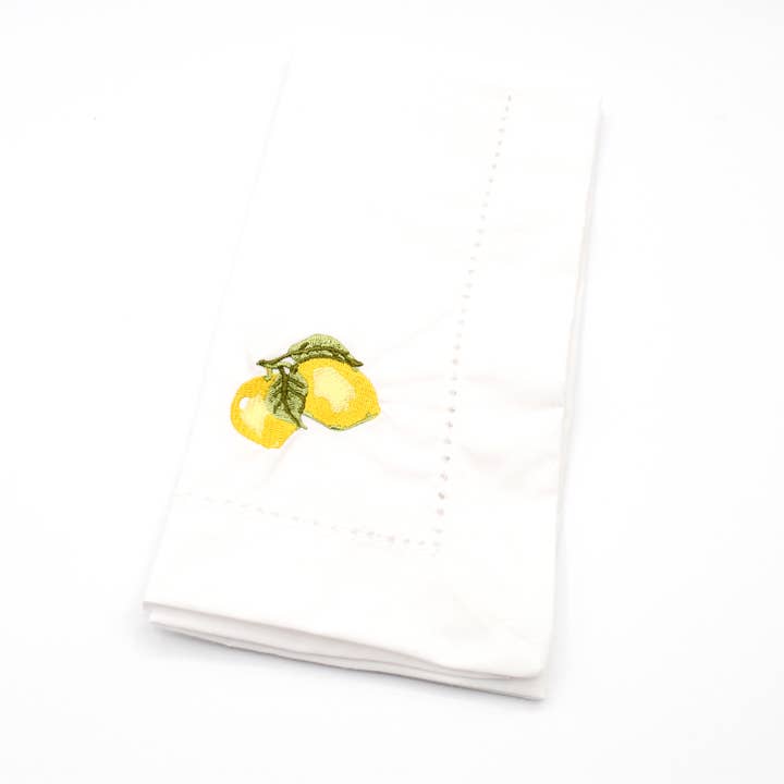 Lemon Embroidered Napkin