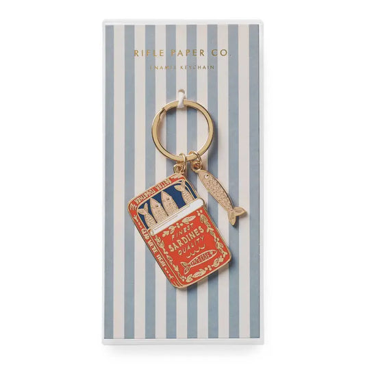 Rifle Paper Co Enamel Keychain - Sardines