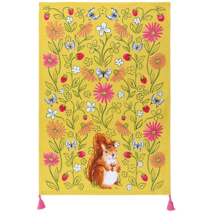 Mr. Squirrel Tea Towel