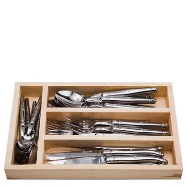 Jean Dubost 24 Pc Everyday Flatware Set - Stainless Steel