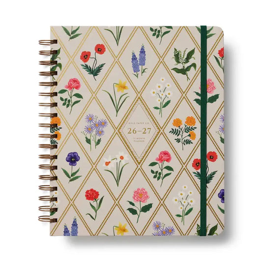 Rifle Paper Co 2027 17-Month Large Spiral Planner - Garden Study