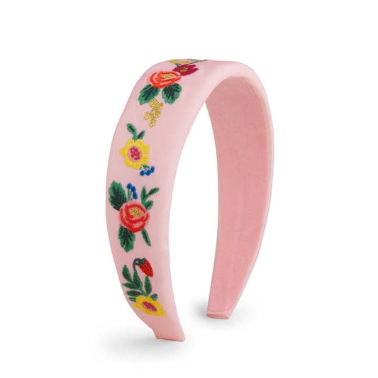 Rifle Paper Co Embroidered Headband - Climbing Roses