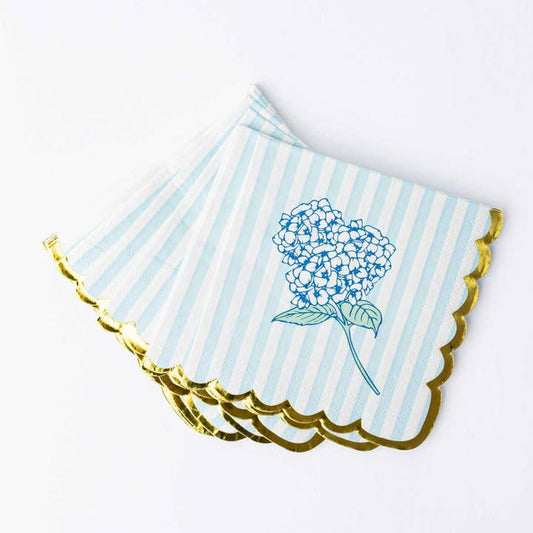 Cocktail Napkins - Hydrangea Stem