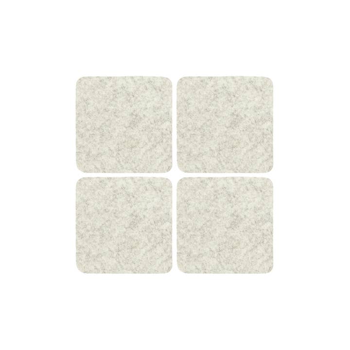 Graf Square Coaster Pack - Heather White