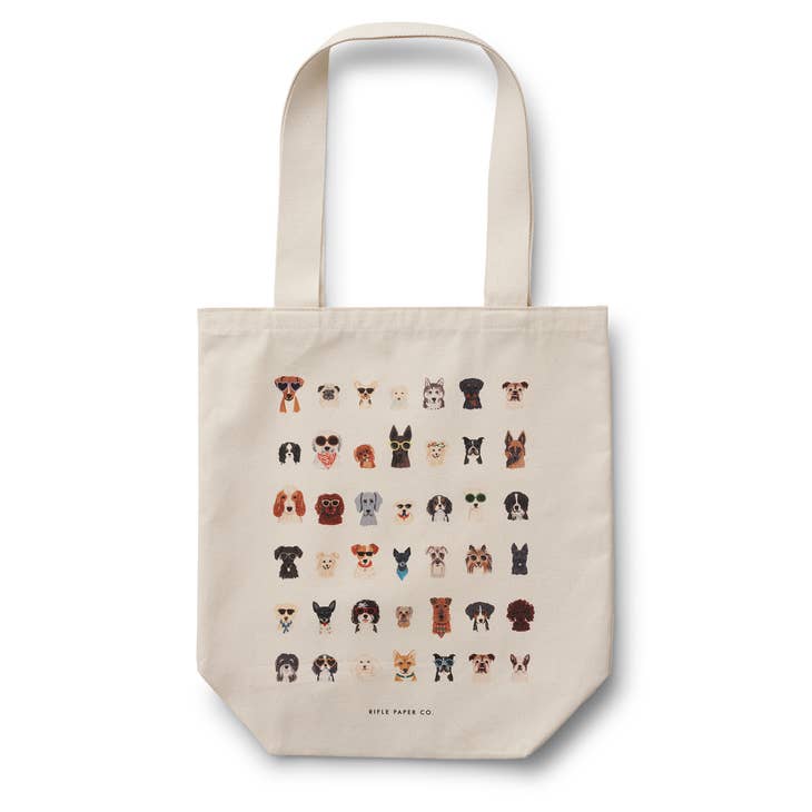 Rifle Paper Co Canvas Tote Bag - Dog Days