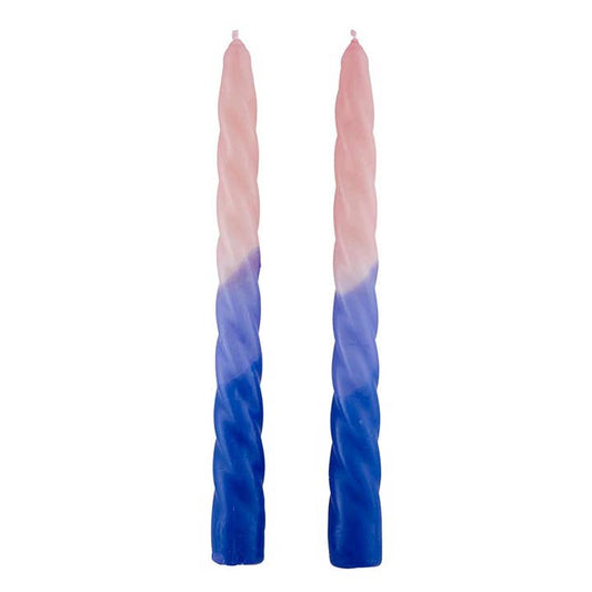 Tapered Candle Set - Blue Pink Ombre