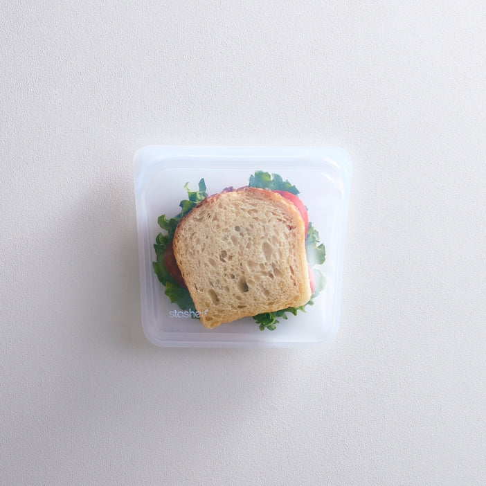 Stasher Sandwich & Snack Bag 2 Pack - Clear and Lavender
