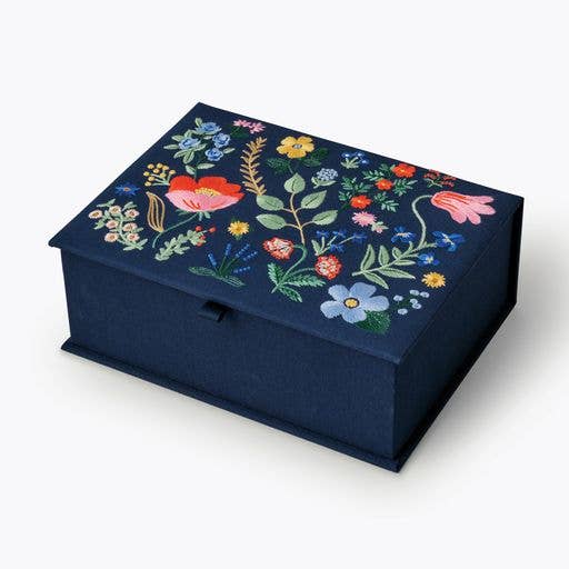 Rifle Paper Co Embroidered Keepsake Box - Strawberry Fields