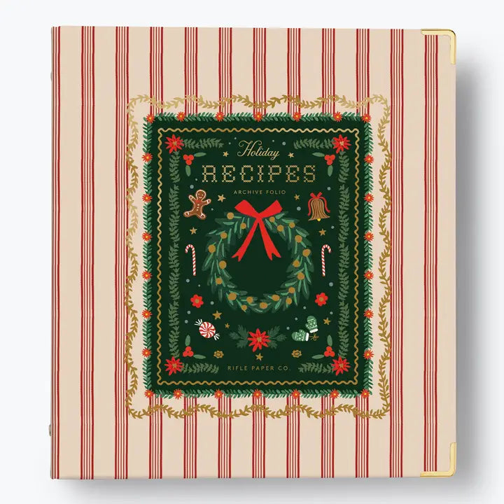 Rifle Paper Co Recipe Binder - Holly Jolly