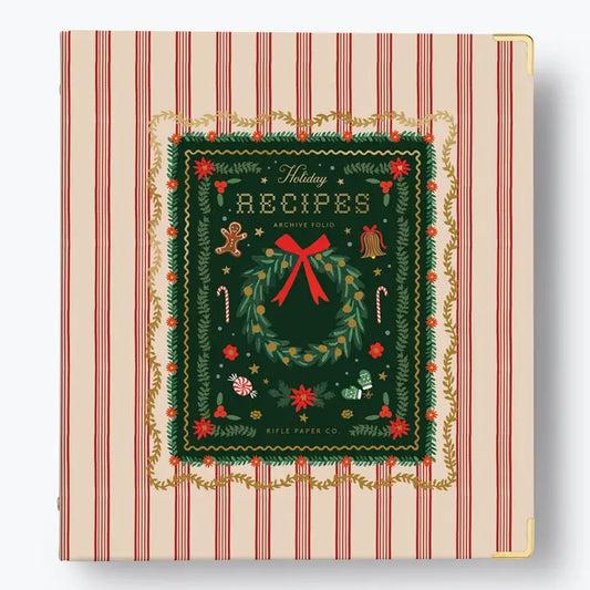 Rifle Paper Co Recipe Binder - Holly Jolly