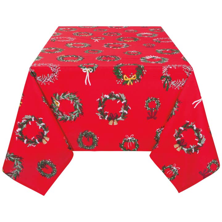 Wreaths Christmas Tablecloth - 60" x 90"