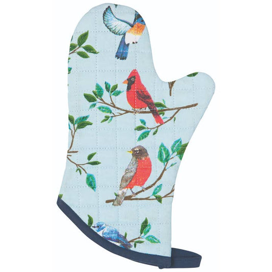 Pot Holder Oven Mitt Set - Birdsong