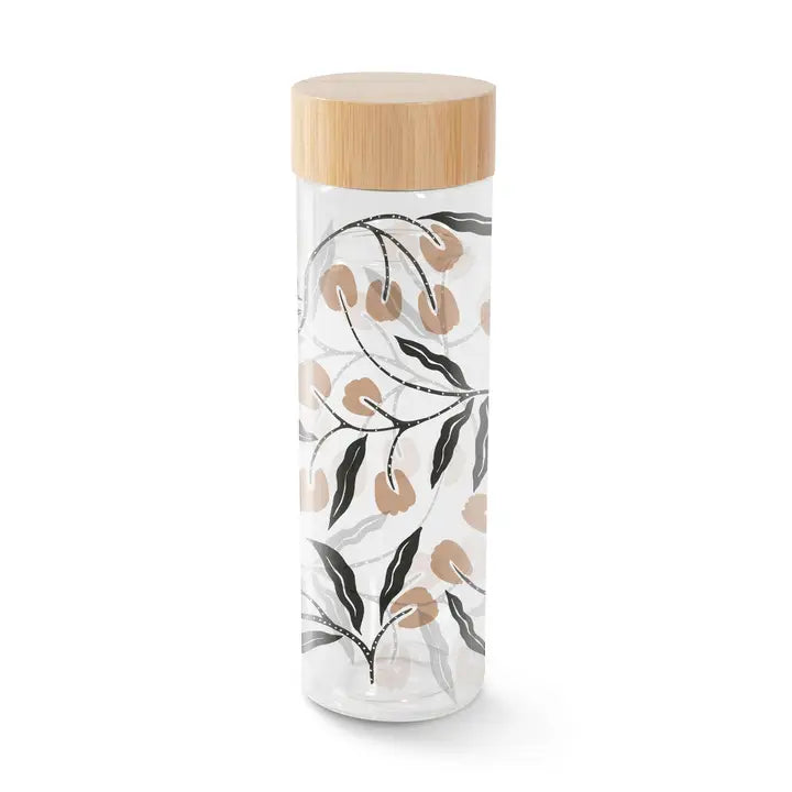Glass Hydration Bottle - Blossom Vine