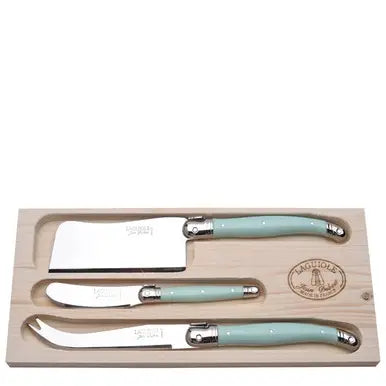 Jean Dubost 3 Piece Cheese Set - Turquoise