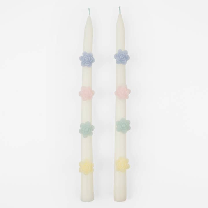 Pastel Flower Taper Candles - AS IS - Final Sale