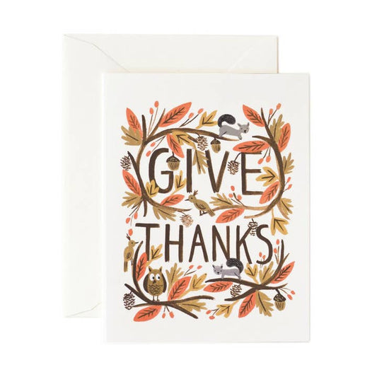 Rifle Paper Co Card - Thankful Forest