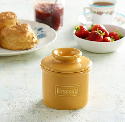 Cafe Butter Bell Crock - Golden Yellow