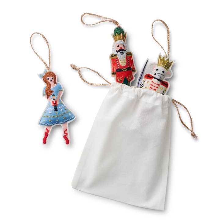 Rifle Paper Co Felt Ornament Set - Nutcracker