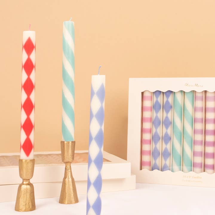 Patterned Table Candles