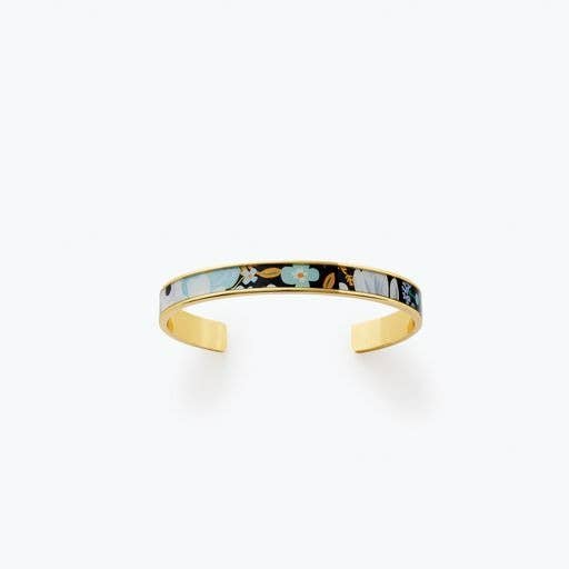 Rifle Paper Co Enamel Skinny Cuff - Garden Party Blue